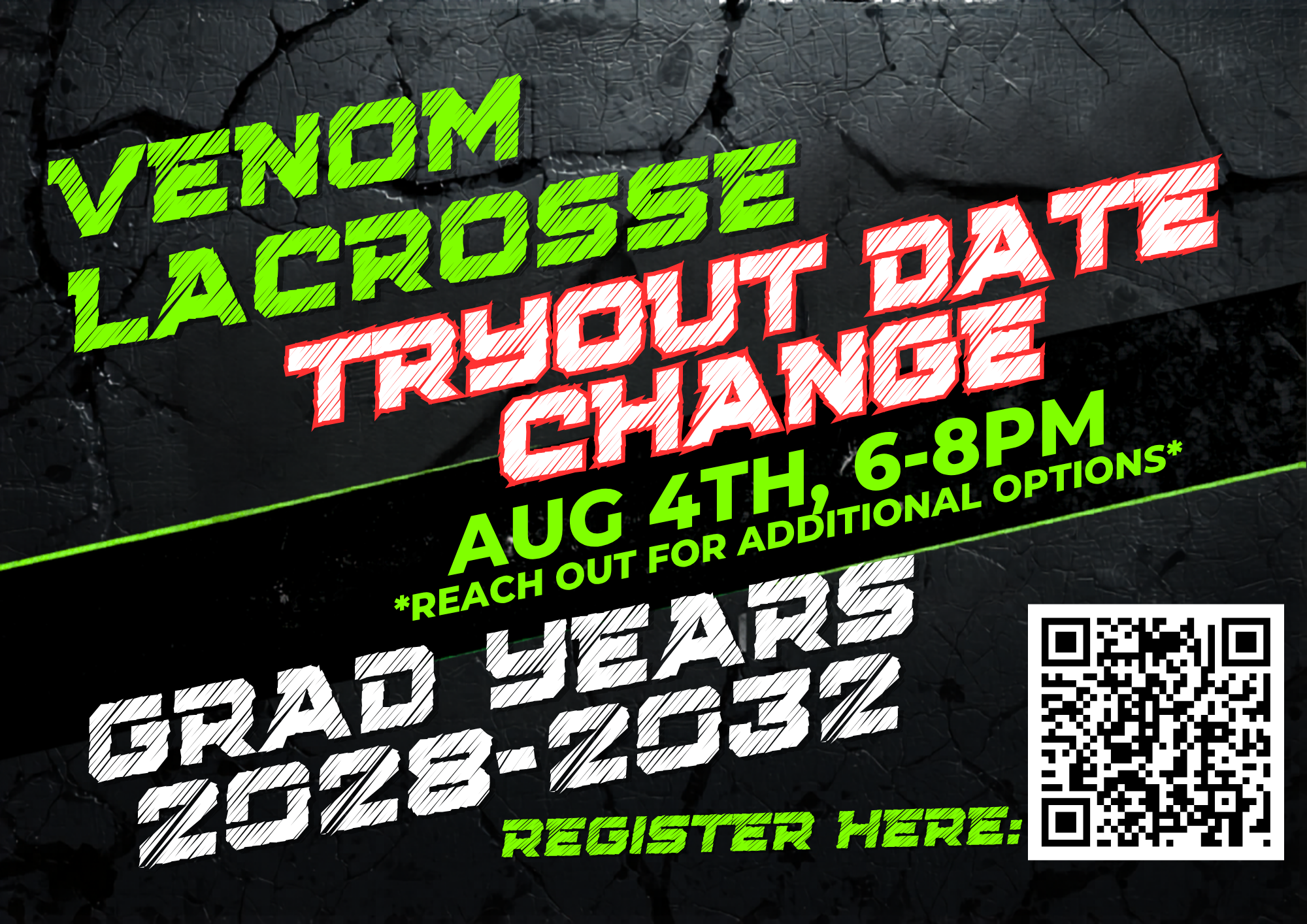 Venom Lacrosse Open Practice Event Flyer 2
